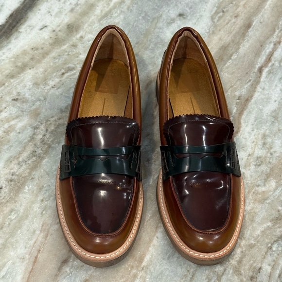 Women’s DOLCE VITA Arabel burgundy multi loafers- Size 10 - Picture 2 of 7